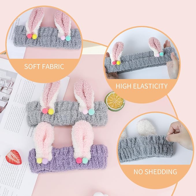 PERFECTSIGHT Kawaii Headband for Spa, Washing Face, Party - Image 3