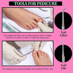 FANDAMEI Nail Care Kit, Nail Files 100/180, Nail Buffer Block, Cuticle Nippers - Image 5