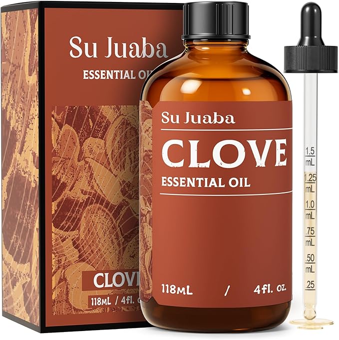 SU JUABA Clove Essential Oil 4 Oz, 100% Pure & Natural Aromatherapy Oil by Unknown