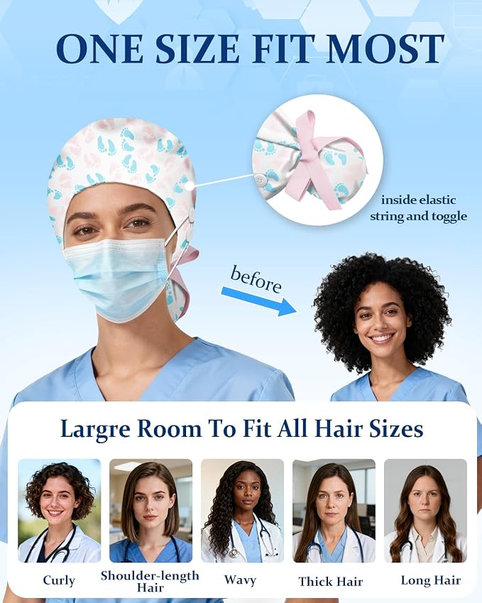 Plifal 100% Cotton Scrub Cap - Image 5