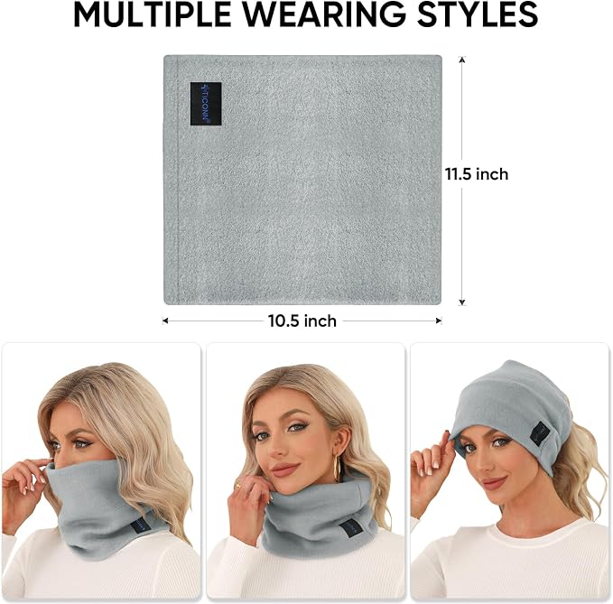 TICONN Neck Gaiter Face Cover Scarf, Neck Warmer Breathable Sun & Wind-proof - Image 2