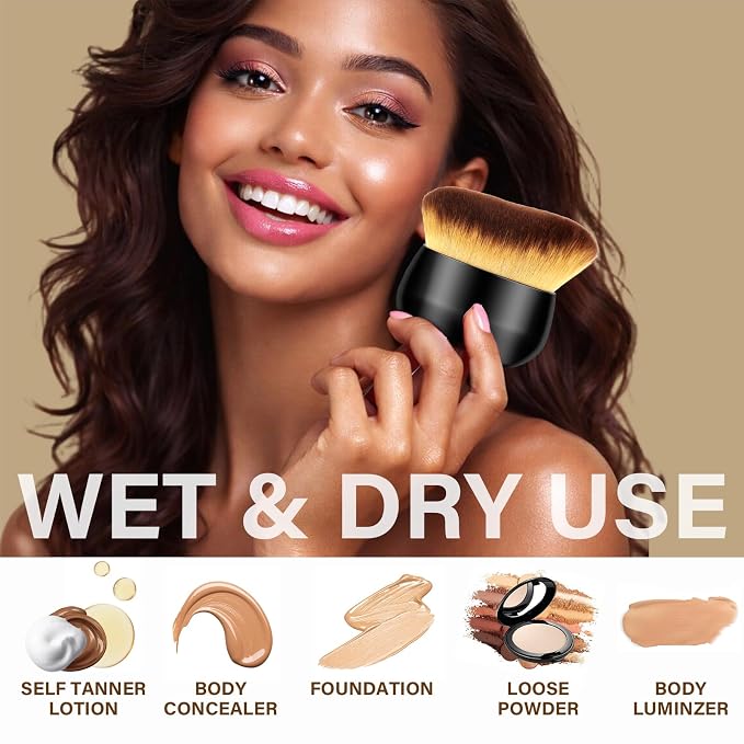 Extra Large Body Makeup Brush For Self Tanner, Leg Makeup &Bronzer Blend - Image 5