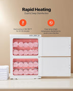 VEVOR Hot Towel Warmer, 46L Large Capacity 2-Tier Towel Warmer Cabinet - Image 2