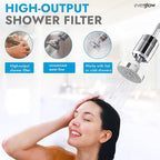 EVERGLOW High-Output Shower Filter, Dry Skin, Heavy Metals and Vitamin C Infused - Image 2