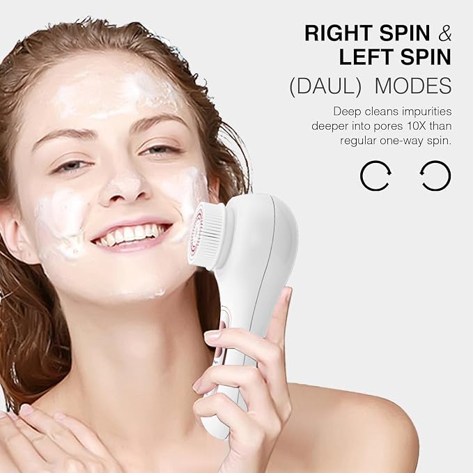 UMICKOO Electric Facial Cleansing Brush, 2-Way Rotating Face Scrubber - Image 3