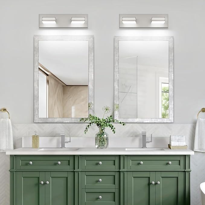 SineRise LED Modern Bathroom Vanity Light Fixtures, Brushed Nickel Modern - Image 9