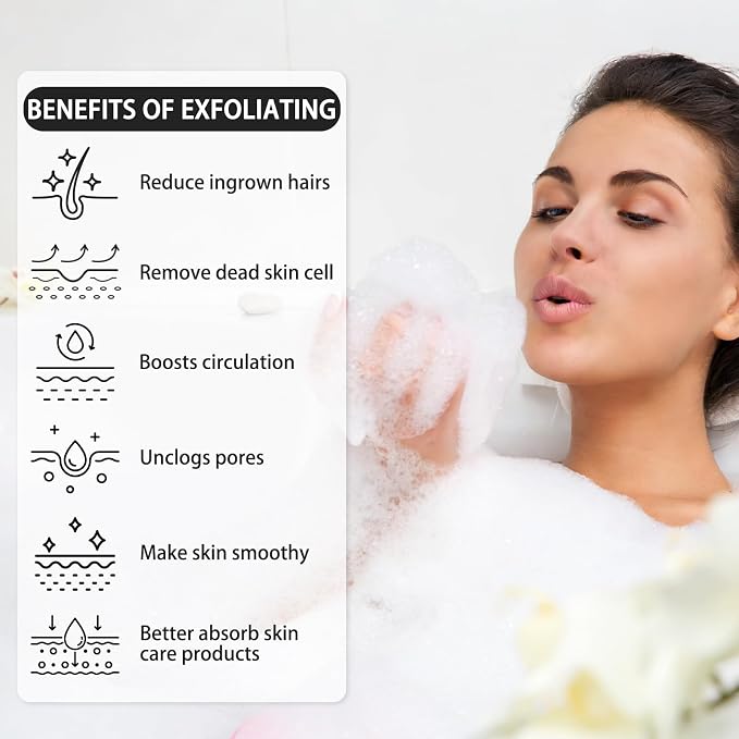 2 Pack Black Exfoliating Glove – Viscose Fiber Exfoliating Body Scrubber - Image 3