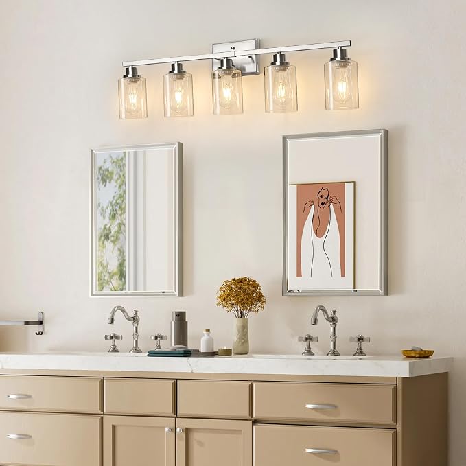 Ascher Bathroom Light Fixtures, 5-Light Vanity Lights - Image 2