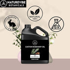 Naturevibe Botanicals Castor Rosemary Oil 32 Ounces | 100% Pure and Natural | - Image 2