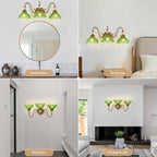 Vintage Bathroom Vanity Light, 3-Light Matte Antique Brass Finish Wall Sconce - Image 5