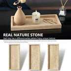 Real Natural Small Marble Tray for Bathroom, Kitchen and Desktop, Rectangle - Image 4