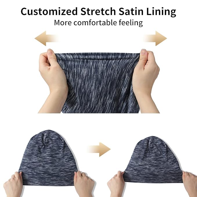 Satin Bonnet Silk Lined Sleep Cap- Adjustable Hair Cover - Image 5