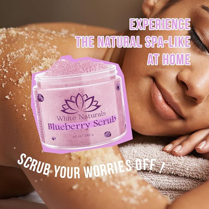 Blueberry Body Scrub, Pure Organic Face Exfoliant - Image 2