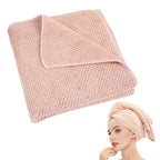 Microfiber Hair Towel Quick Dry Hair Towel Hair Drying Towels Suitable by LAOJBABA