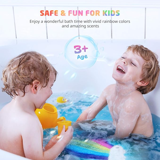Rainbow Cloud Bath Bomb Gift Set, Bulk Kids Bath Bombs - Image 4