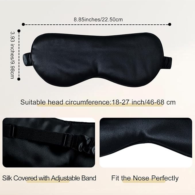 ZIMASILK Adjustable 100% 22 Momme Mulberry Silk Sleep Mask - Image 4