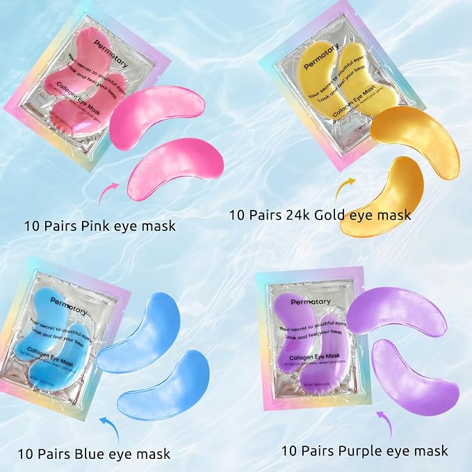 Permotary Under Eye Patches, Collagen Crystal Eye Mask - Image 6