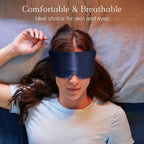 100% Natural Silk Eye Mask for Women Men, Soft Pressureless Cooling Blackout - Image 2
