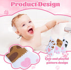 Baby and Kids Bath loofah Sponge, Easy Grip Cute Cat Paw Design Kids Body - Image 4
