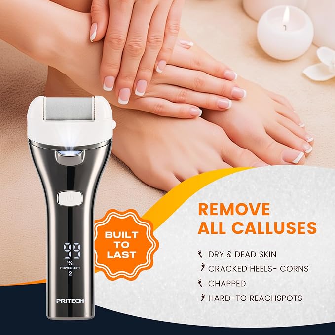Electric Foot Callus Remover, Rechargeable Portable Electronic Foot File - Image 2
