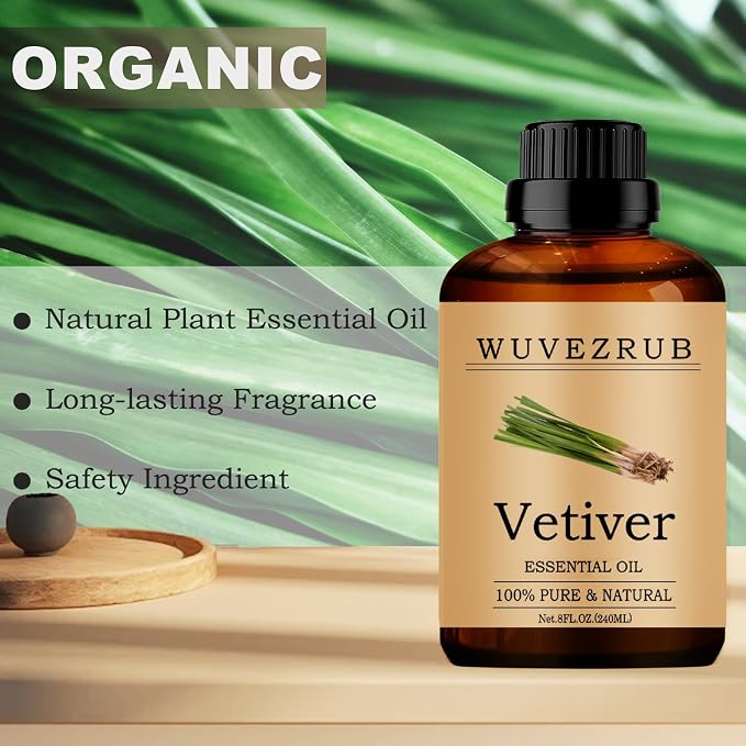 Vetiver Essential Oils, 240ML Pure and Natural Essential Oil - Image 4