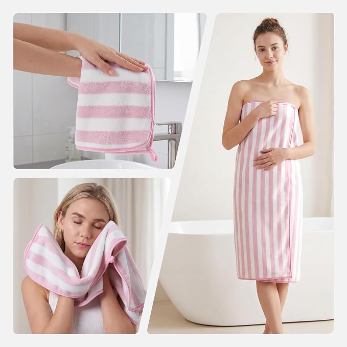 REDKISS Ultra Soft Bath Towel Set 6-Piece 35"x70" | 100% Microfiber, Highly - Image 8