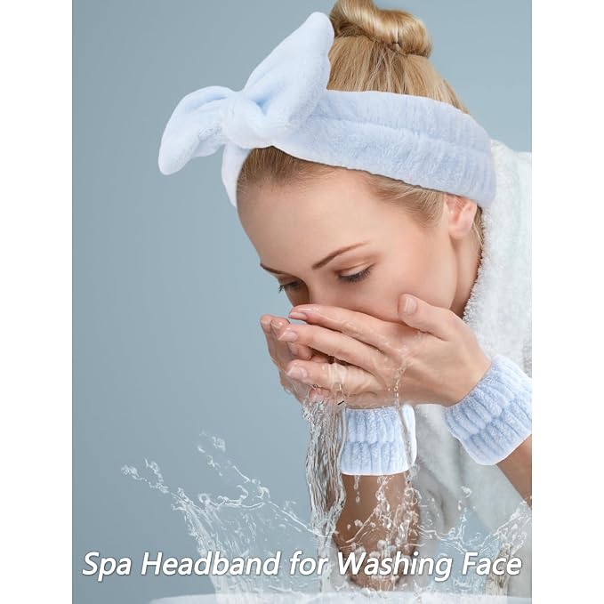 VELSCRUN Spa Headbands for Wash Face, Makeup Headband, Facial Skincare Headbands - Image 2