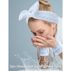 VELSCRUN Spa Headbands for Wash Face, Makeup Headband, Facial Skincare Headbands - Image 2