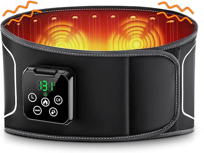 Heating Pad for Back with Auto-Inflatable Massager, 58’’ Cordless Lower Back by HOMRELEXA