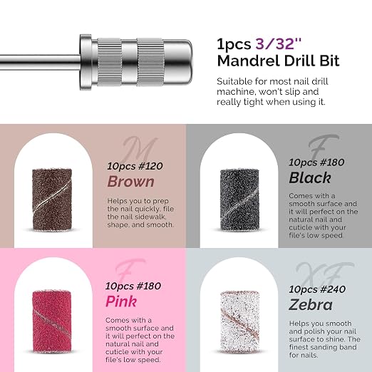 MelodySusie Nail Drill Bits, Nail Gel Polish Remover Tool - Image 5
