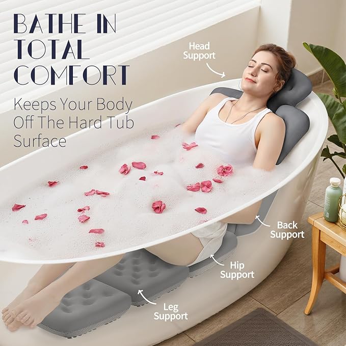 Full Body Bath Pillow for Bathtub, Thick Bathtub Cushion, Luxury Tub Pillow for - Image 3