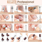 Professional Manicure Pedicure Kit, Cordless Electric Nail Drill - Image 8