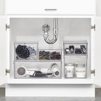 mDesign Plastic Stackable Bathroom Storage Organizer Bin Containers - Image 2