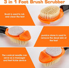 Foot Scrubber with Pumice Stone, 3 in 1 Adjustable Aluminum Tube 15”-28” Shower - Image 4
