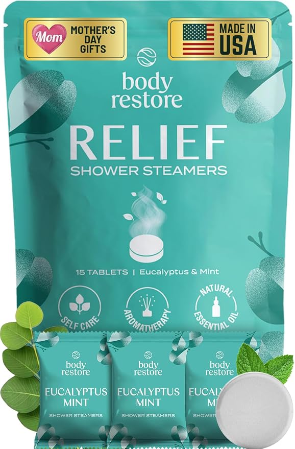 Body Restore Shower Steamers Aromatherapy 15 Pack – Mothers Day Gifts by BodyRestore