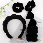 AOPRIE SPA Headbands for Washing Face Makeup Scrunchies Powder Puff Women - Image 3