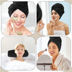 SUNLAND Microfiber Hair Towels Anti Frizz Hair Drying Towel Super Absorbent - Image 3