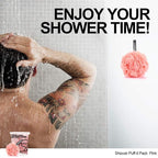 Loofah Sponge Bath Sponge for Women Men 4 Pack - Image 8