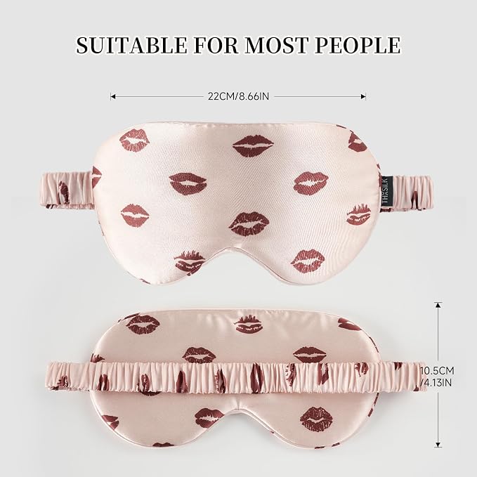 THXSILK Sleep Mask 100% 19 Momme Pure Mulberry Silk Super Smooth Cooling - Image 5