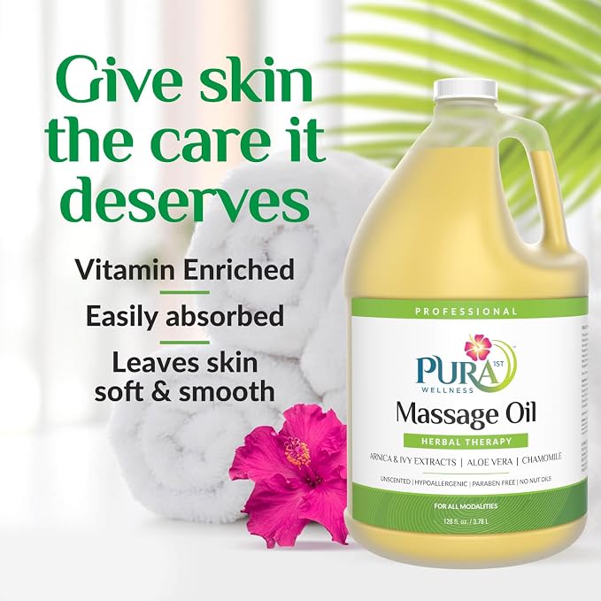 Herbal Therapy 1 Gallon Massage Oil, Aloe Vera, Professional, Massage Therapy - Image 2