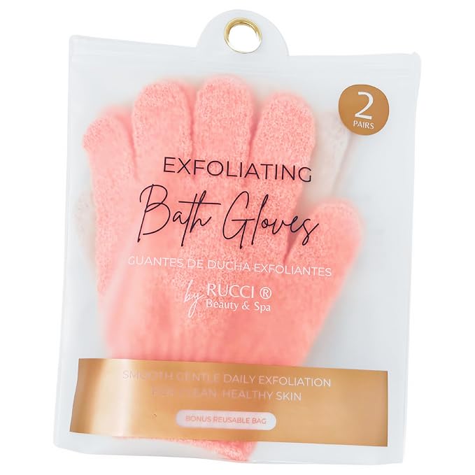 Rucci Professionals 4 Pcs Exfoliating Bath Gloves, Dead Skin Exfoliating Body by Unknown
