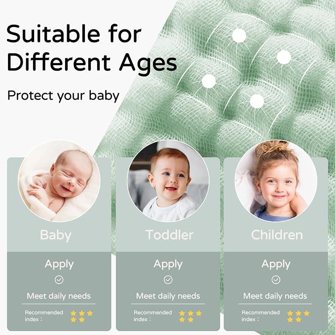 Yoofoss Hooded Baby Towels for Newborn 2 Pack 100% Muslin Organic Cotton Baby - Image 5