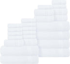 Belizzi Home 100% Cotton Towel Set, Contains 6 Soft Bath Towel, 6 Hand Towels by Unknown