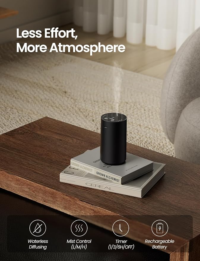 Waterless Essential Oil Diffuser, Rechargeable Scent Diffusers - Image 2