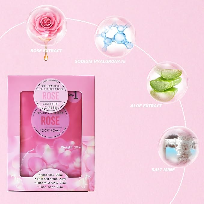 Rose Jelly Pedicure Kit Foot Soak Set - Image 6