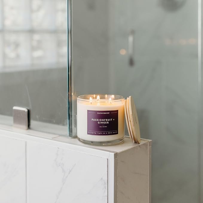 Calyan Wax Co. Passionfruit & Ginger 3 Wick Scented Candle - Image 7