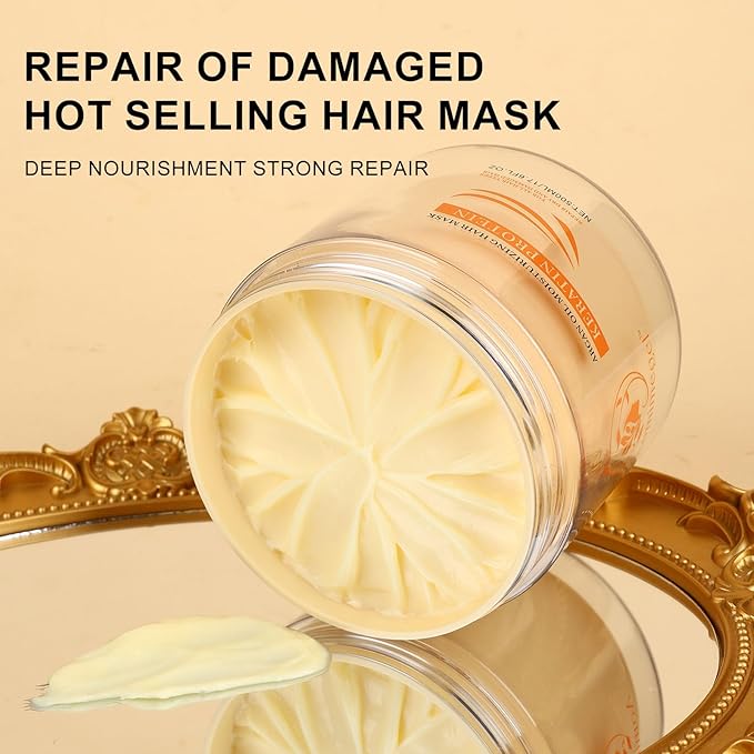 Hair Mask Argan Oil Set Deep Repair Conditioning Collagen Hair Treatment - Image 3