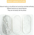 WORHE Natural Marble Vanity Tray Italy Oval Stone Trays - Image 7