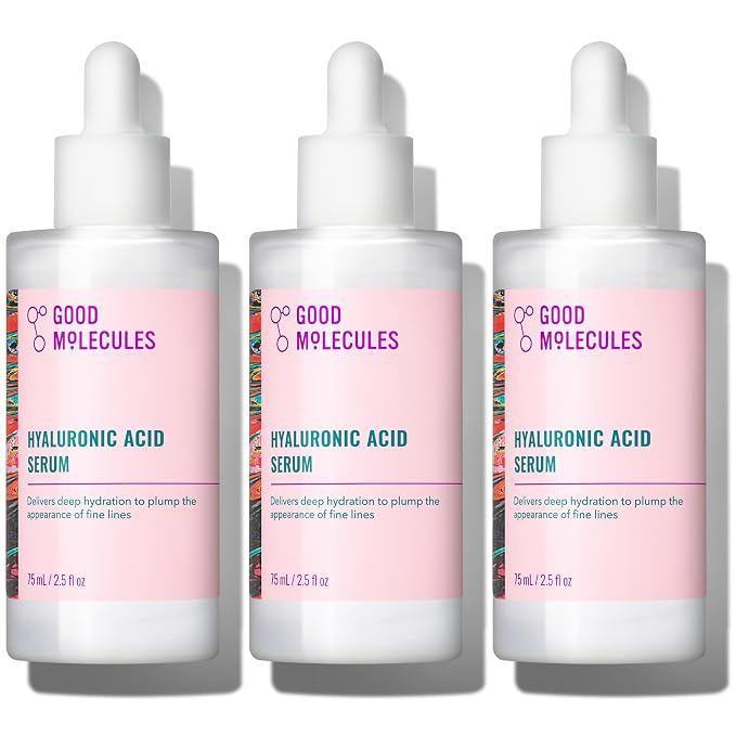 Good Molecules Hyaluronic Acid Serum Pack 3 – 75 ml / 2.5 fl oz Each | by GoodMolecules