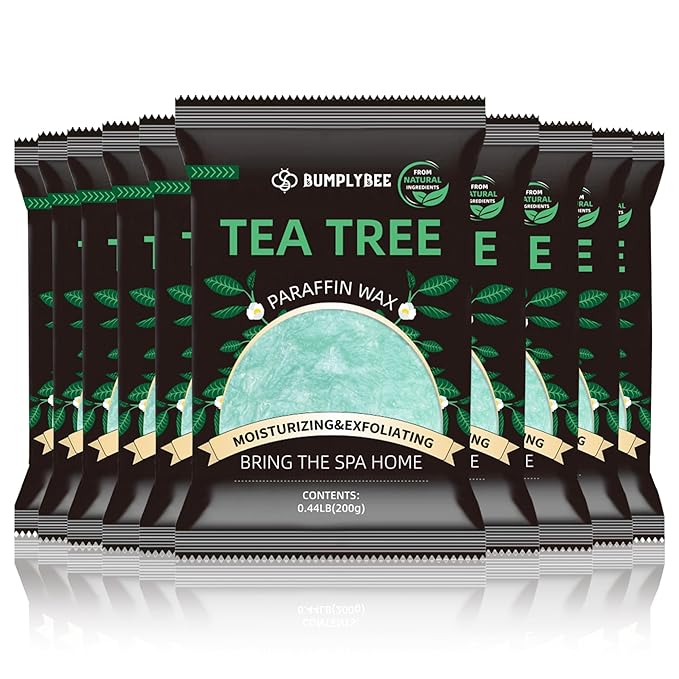 BUMPLYBEE Paraffin Wax for Hand and Feet, 10 Pack Tea Tree Paraffin Wax Refills by BUMPLYBEE-BringTheSPAHome